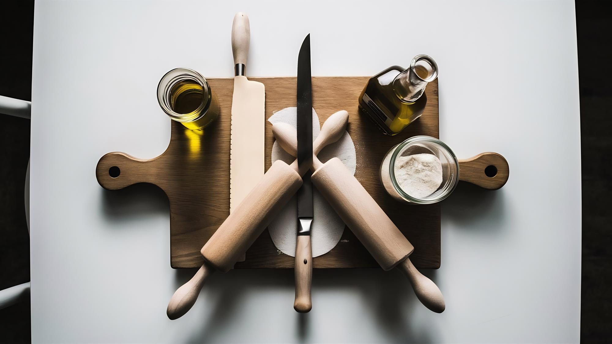 Chef in cucina che dimostra una tecnica rapida